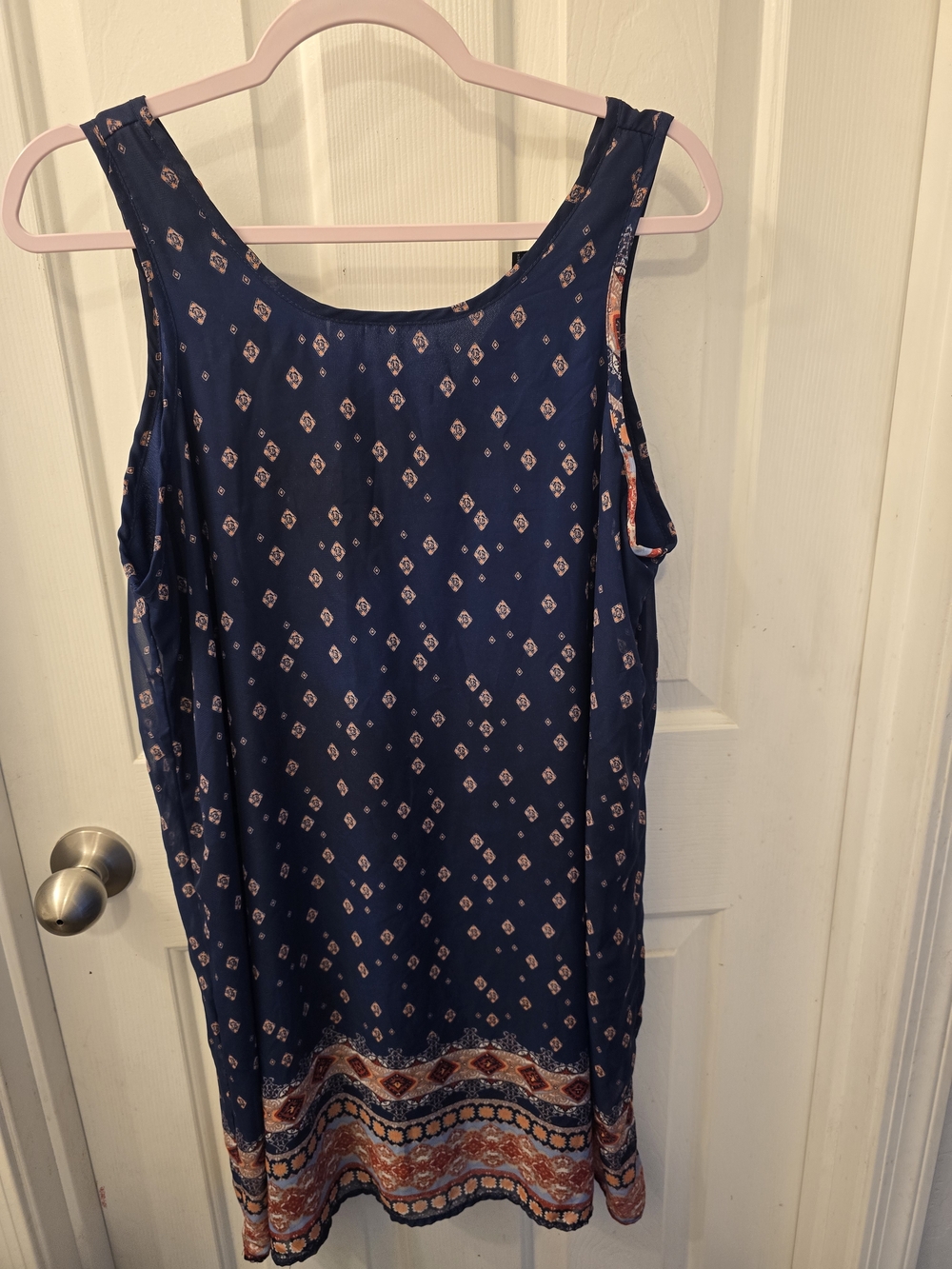Rue21 Navy Blue Printed Mini Dress